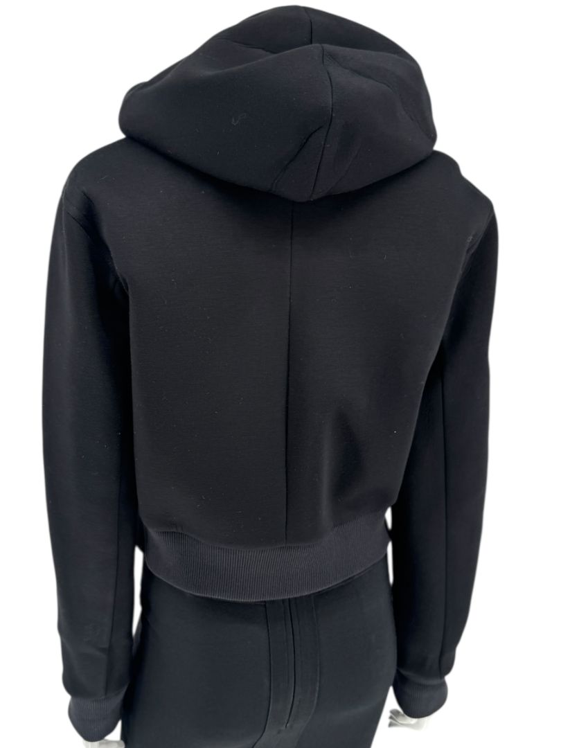 Givenchy Paris Black Cropped Zip Hoodie – Size M