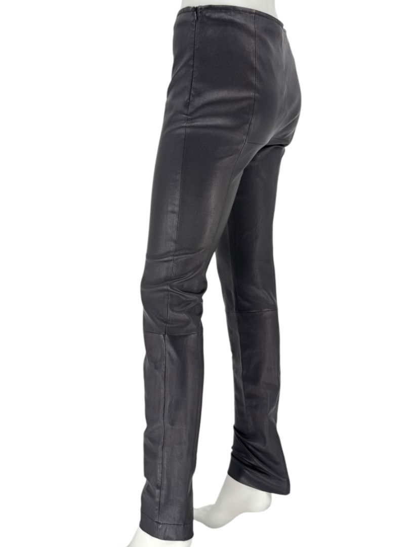 The Row Black Lambskin-Front Legging Pants – Size Large