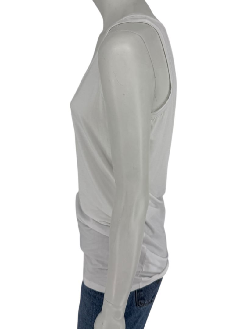D. Exterior White Viscose Blend Tank Top – Size L