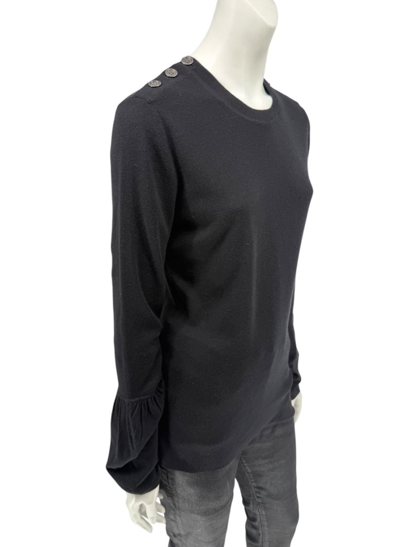 Burberry London Black Silk &amp; Cashmere Knit Top – Size L