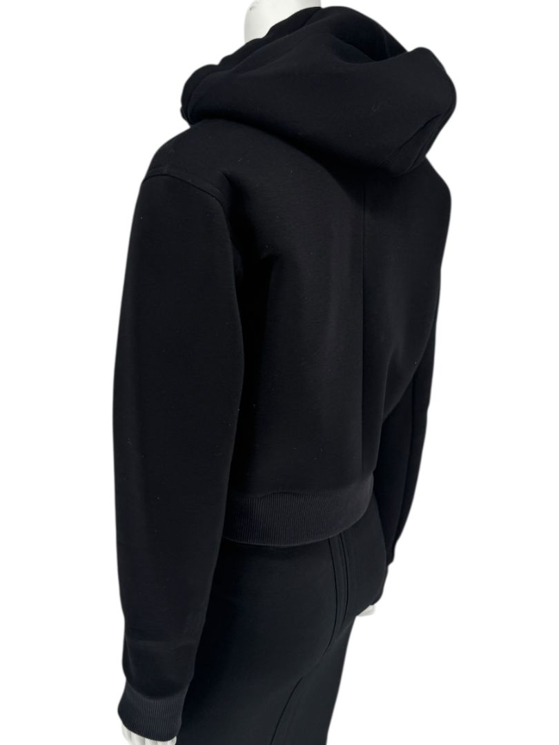 Givenchy Paris Black Cropped Zip Hoodie – Size M