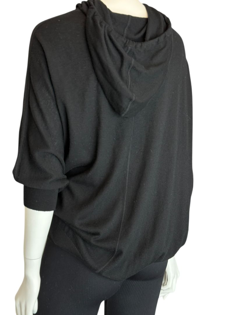 Donna Karan New York 100% Cashmere Black Hoodie – Size M