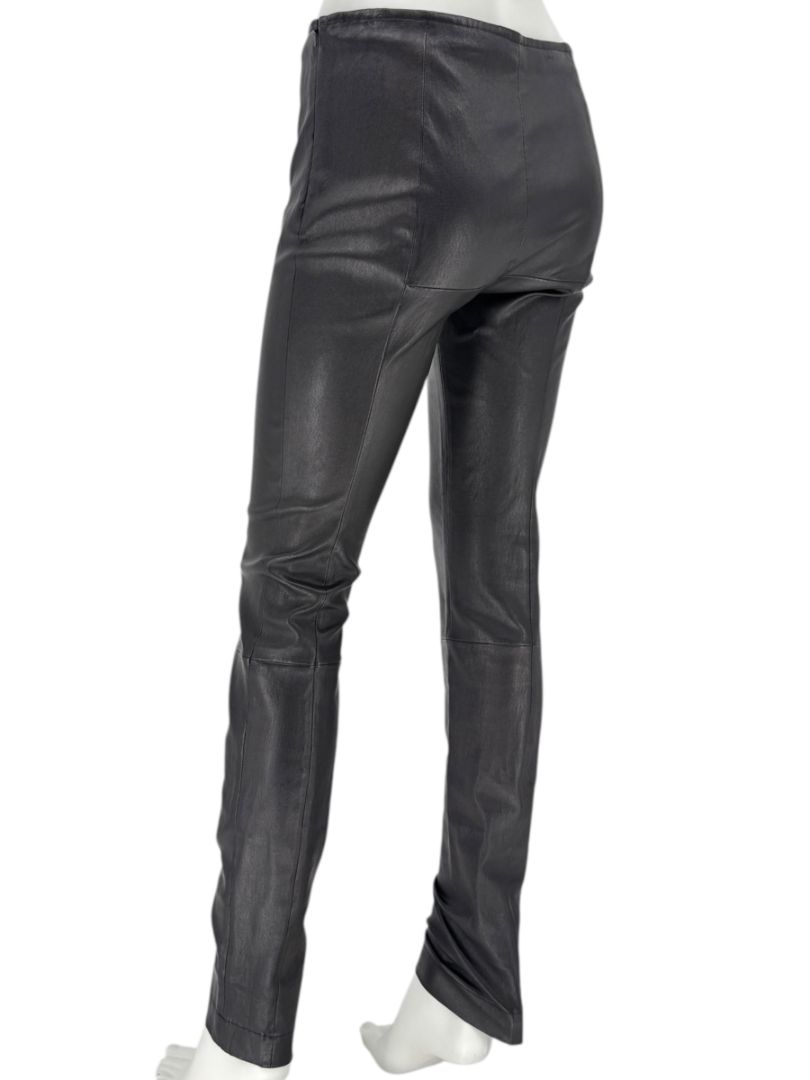The Row Black Lambskin-Front Legging Pants – Size Large