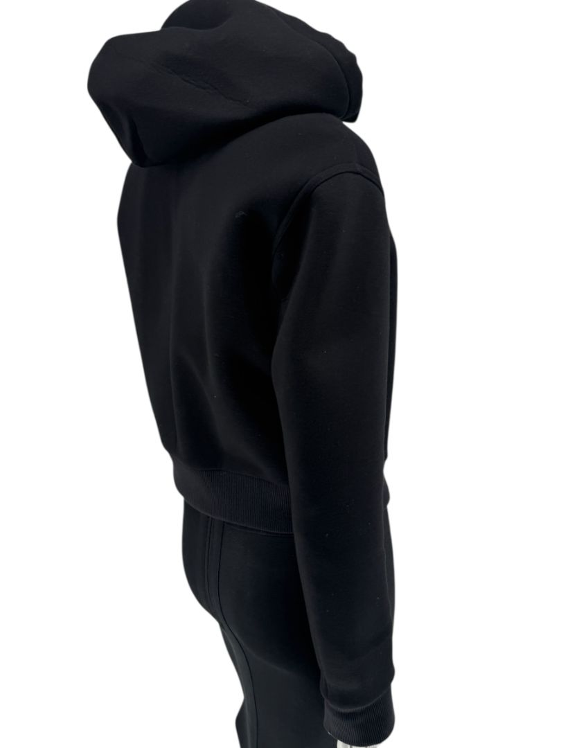 Givenchy Paris Black Cropped Zip Hoodie – Size M