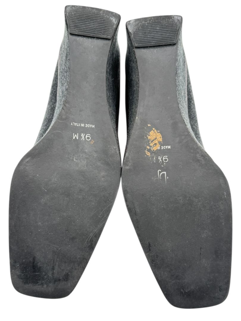 Donald J Pliner Grey Felt & Leather Wedge Pumps – Size 9.5