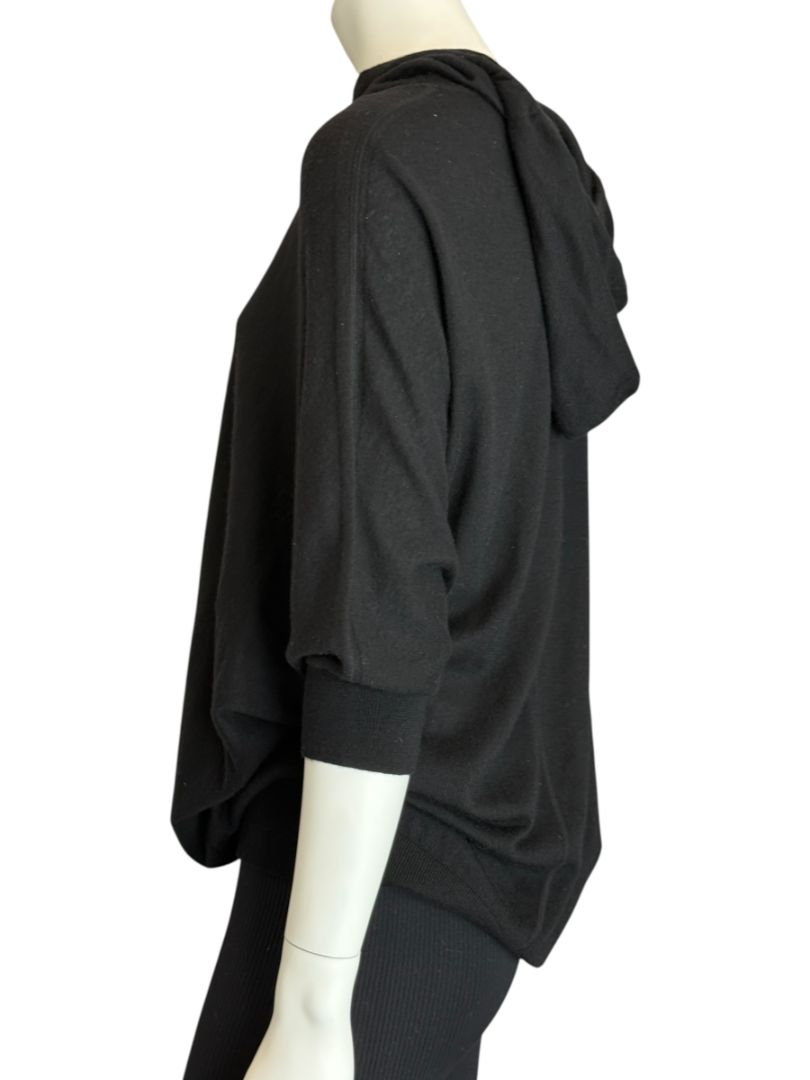 Donna Karan New York 100% Cashmere Black Hoodie – Size M