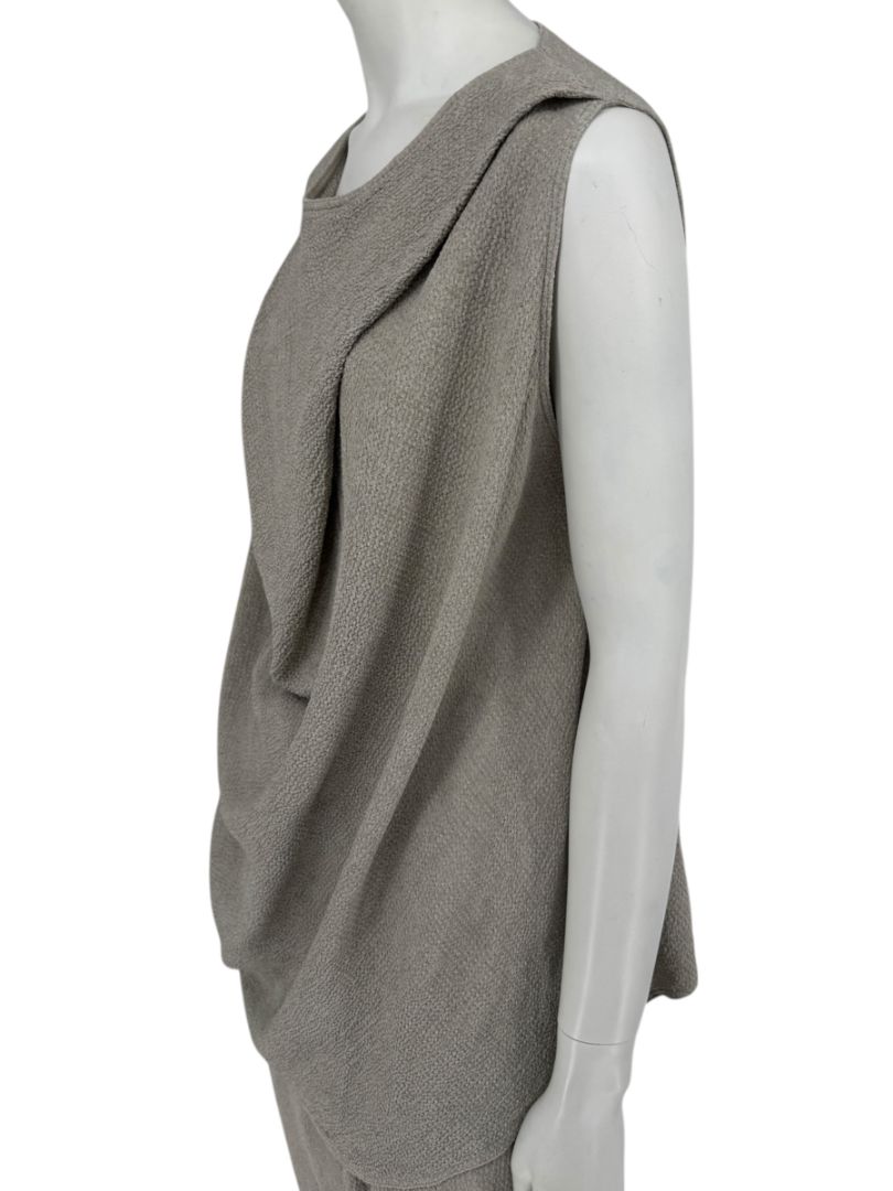 Rick Owens Taupe Draped Tank & Textured Jogger Set - Size IT 42 / US 6