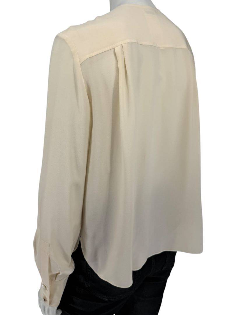 Chanel Ivory Silk Blouse – Spring 2001 Collection – Size FR 42 (US 10)