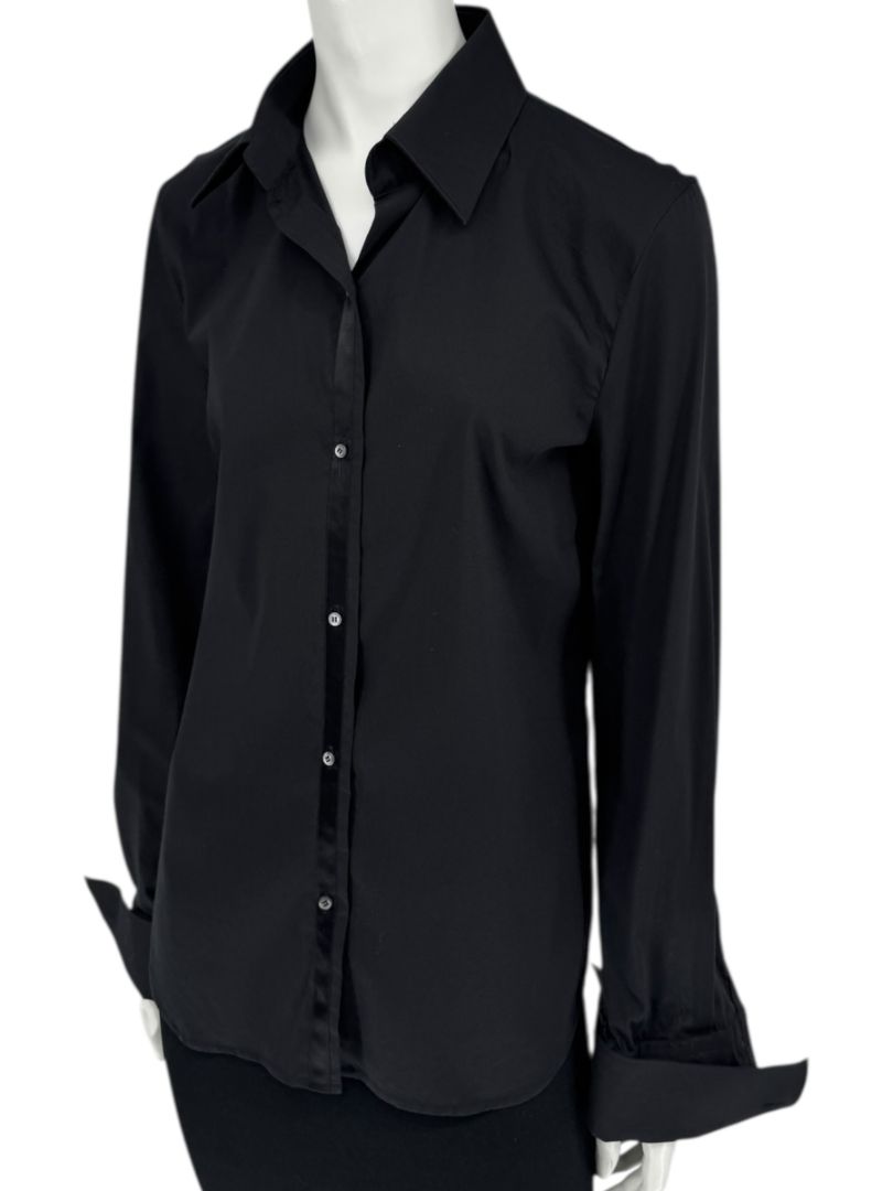 Neil Barrett Black Button-Front Stretch Shirt – Size M