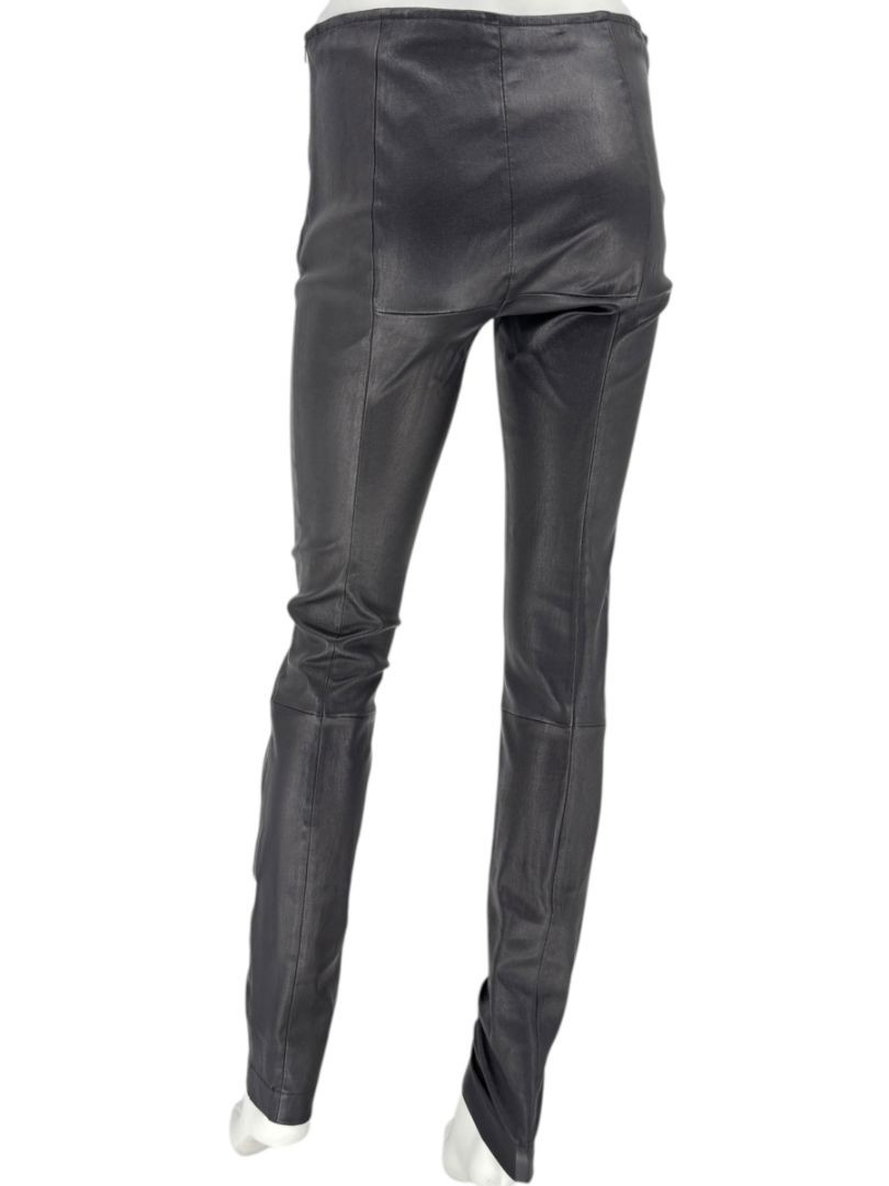 The Row Black Lambskin-Front Legging Pants – Size Large