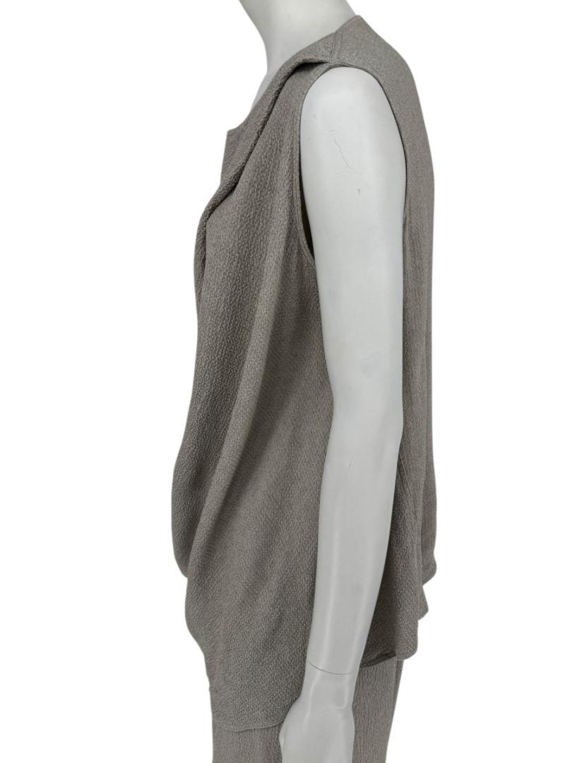 Rick Owens Taupe Draped Tank & Textured Jogger Set - Size IT 42 / US 6