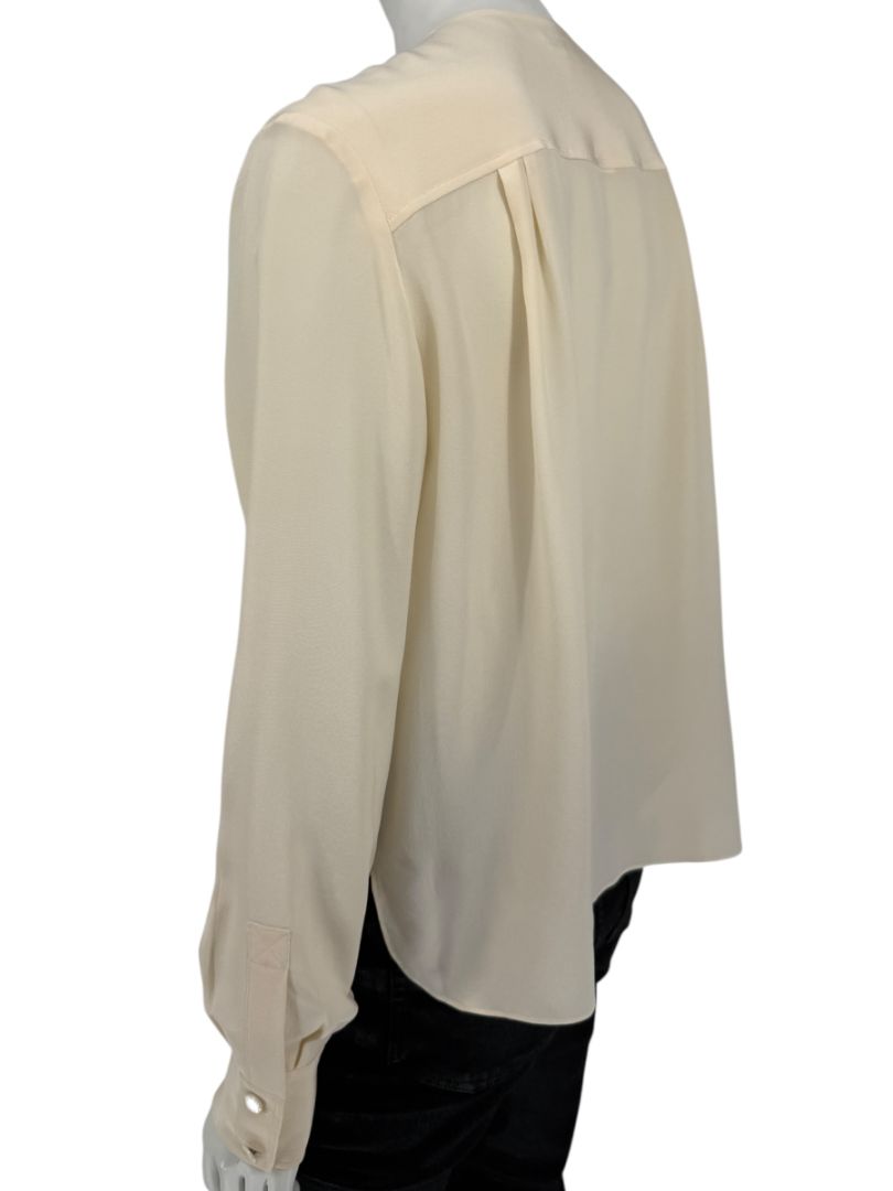 Chanel Ivory Silk Blouse – Spring 2001 Collection – Size FR 42 (US 10)