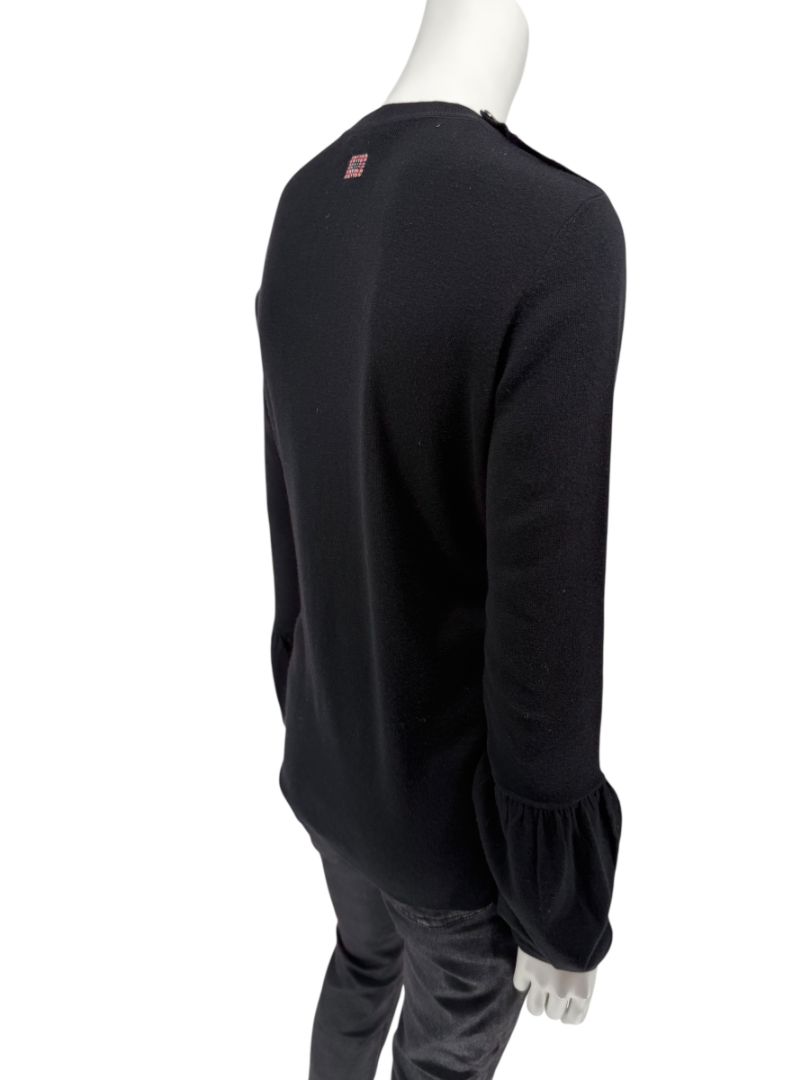 Burberry London Black Silk &amp; Cashmere Knit Top – Size L
