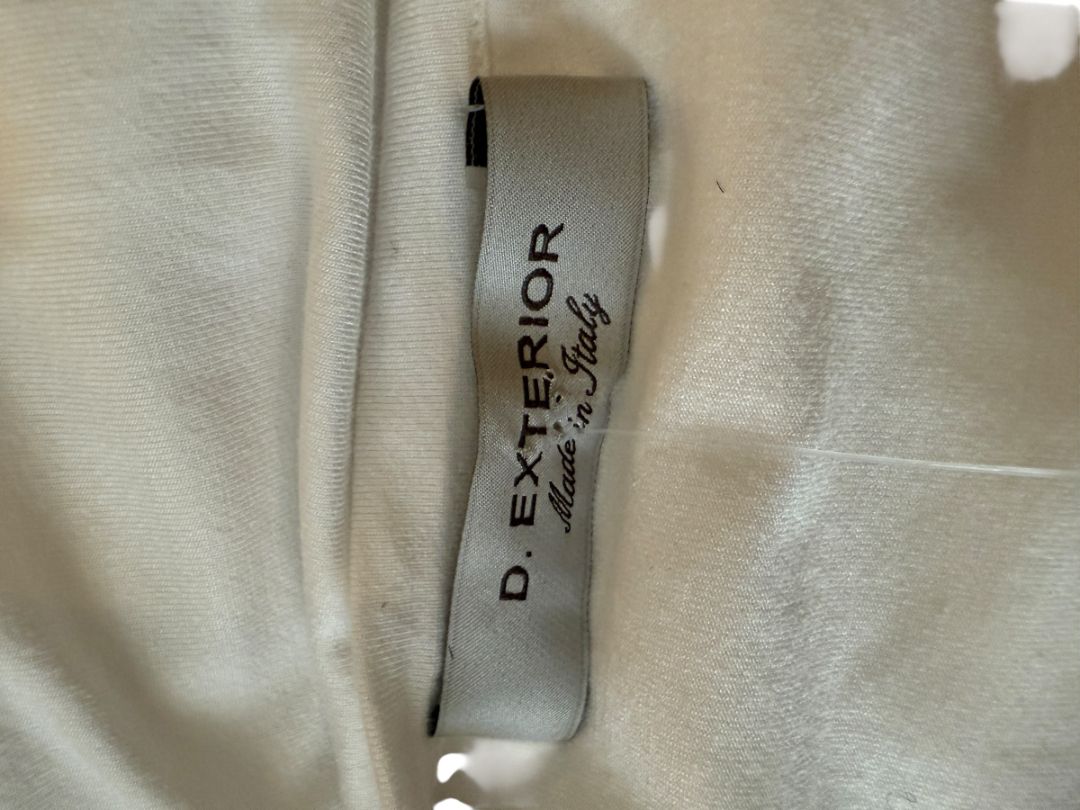 D. Exterior White Viscose Blend Tank Top – Size L