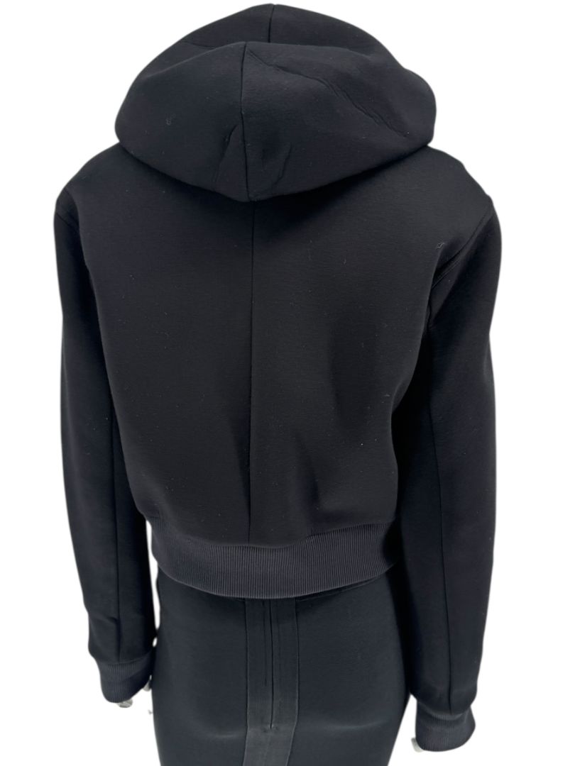 Givenchy Paris Black Cropped Zip Hoodie – Size M