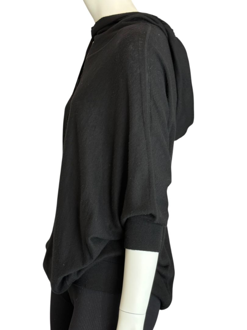 Donna Karan New York 100% Cashmere Black Hoodie – Size M