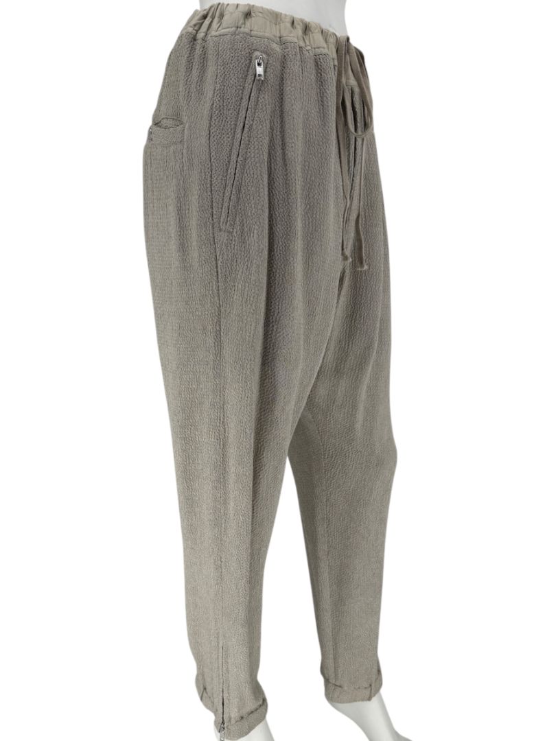 Rick Owens Taupe Draped Tank & Textured Jogger Set - Size IT 42 / US 6