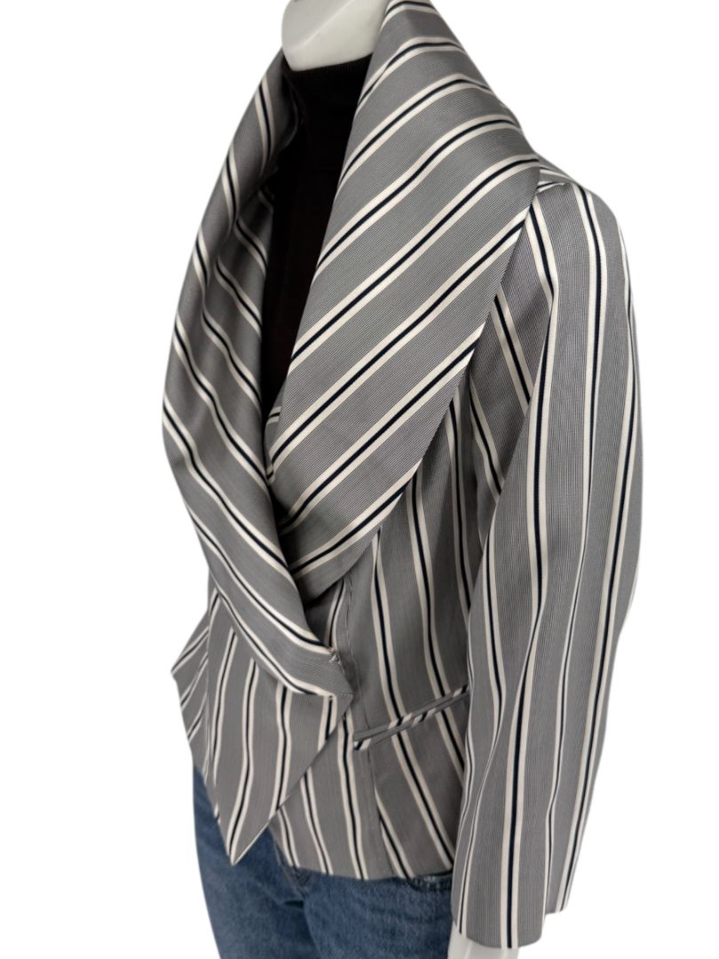 PAUW Amsterdam — Architectural Silk-Cotton Cropped Jacket - Size 4