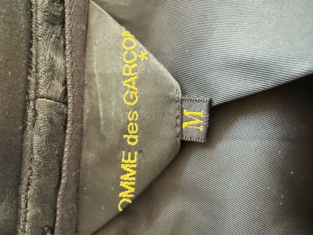 Comme des Garçons Black Jacquard Cropped Jacket – Size M