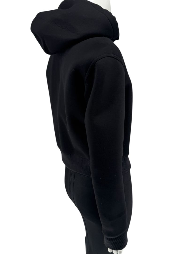 Givenchy Paris Black Cropped Zip Hoodie – Size M