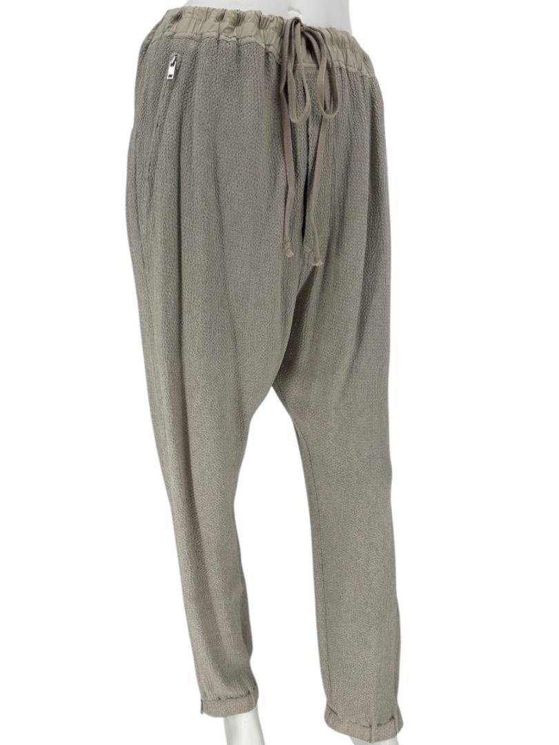 Rick Owens Taupe Draped Tank & Textured Jogger Set - Size IT 42 / US 6