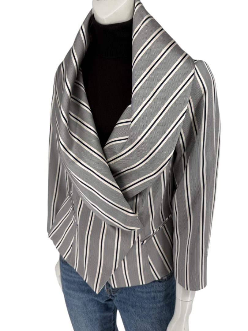 PAUW Amsterdam — Architectural Silk-Cotton Cropped Jacket - Size 4