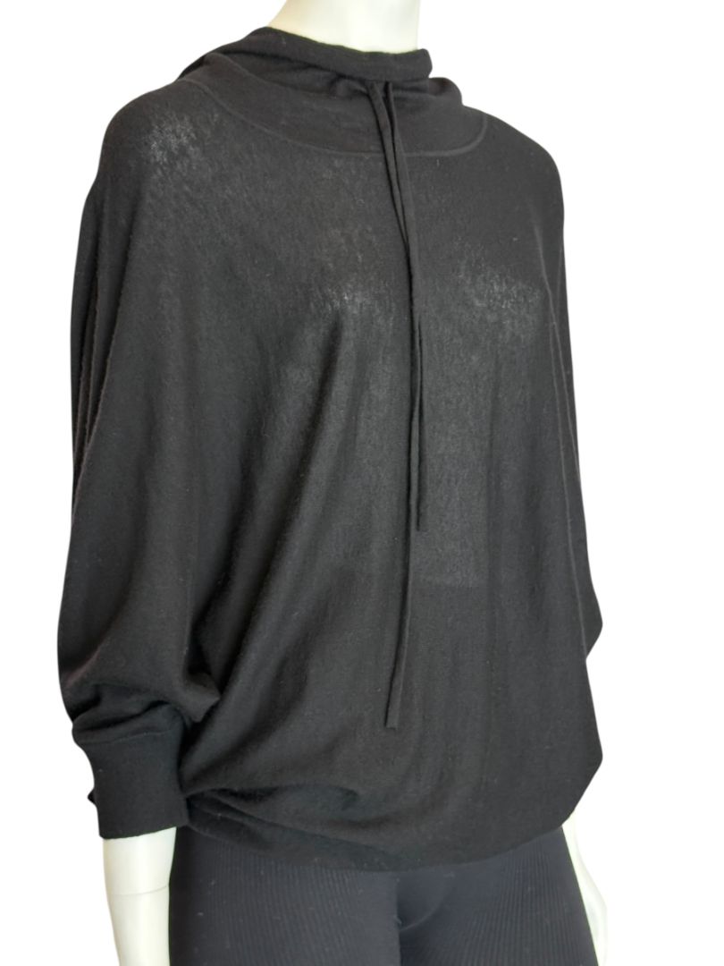 Donna Karan New York 100% Cashmere Black Hoodie – Size M