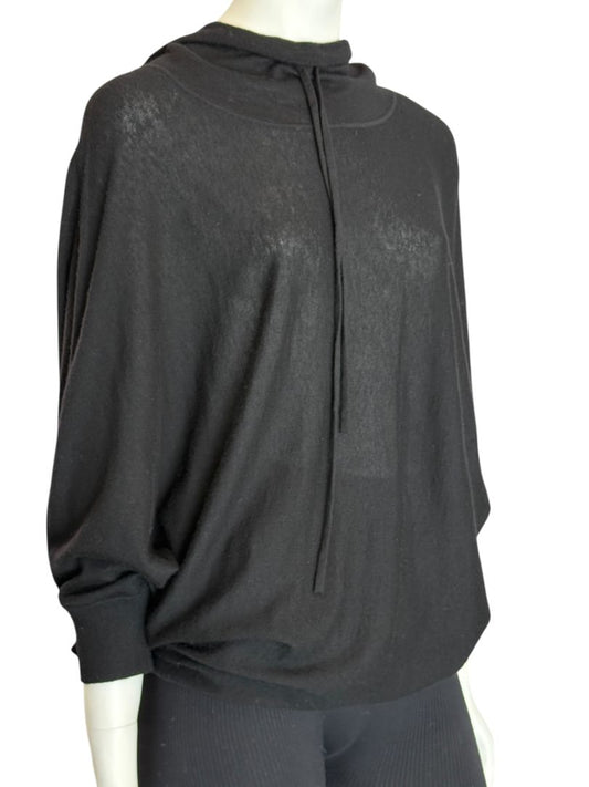 Donna Karan New York 100% Cashmere Black Hoodie – Size M