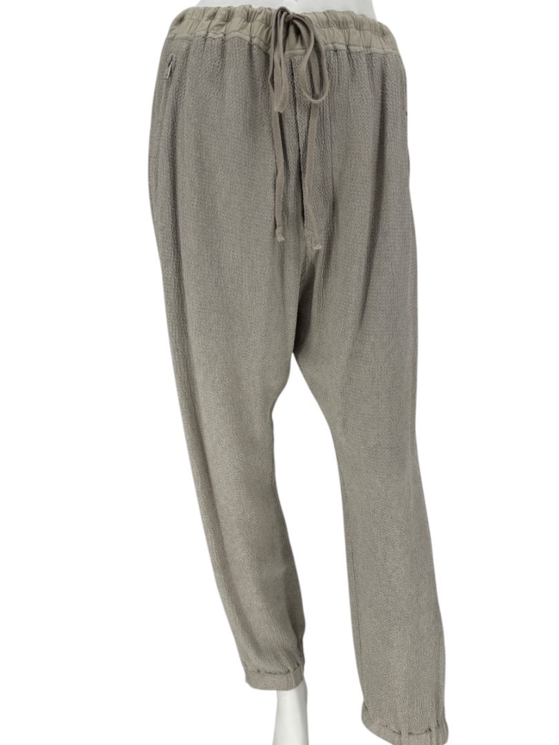 Rick Owens Taupe Draped Tank & Textured Jogger Set - Size IT 42 / US 6