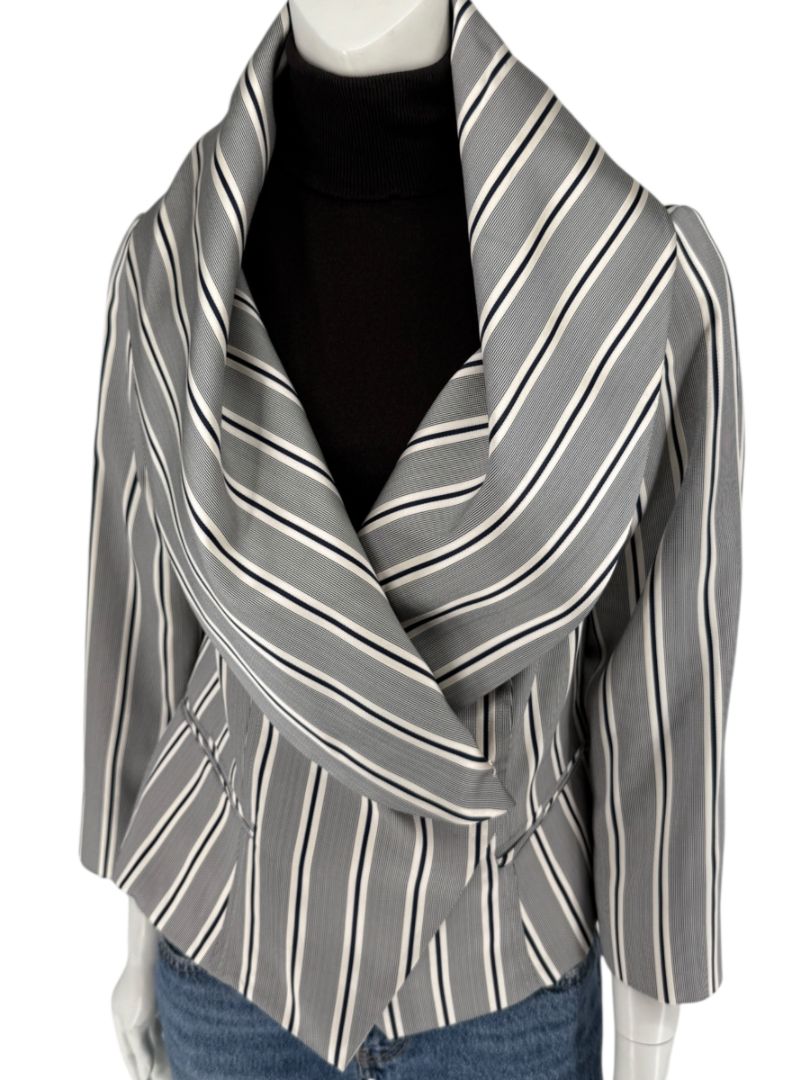 PAUW Amsterdam — Architectural Silk-Cotton Cropped Jacket - Size 4