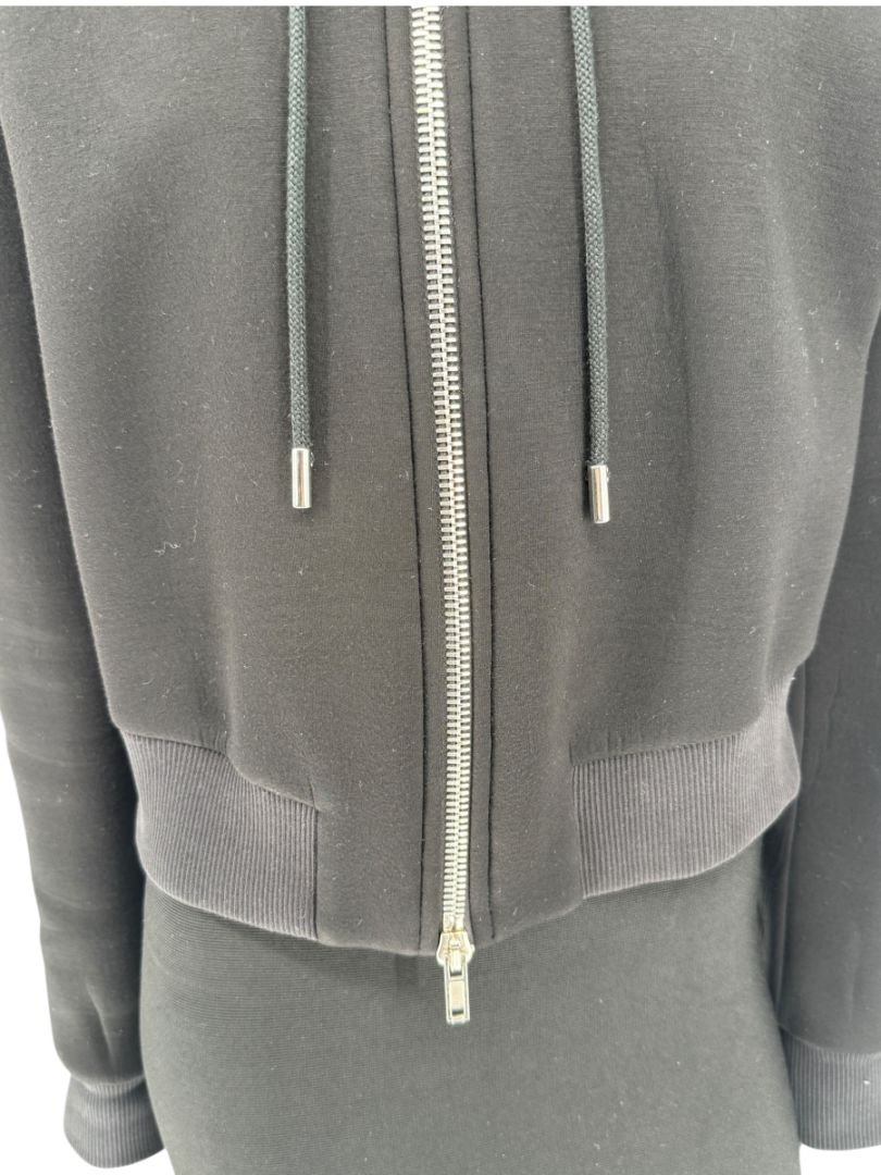Givenchy Paris Black Cropped Zip Hoodie – Size M