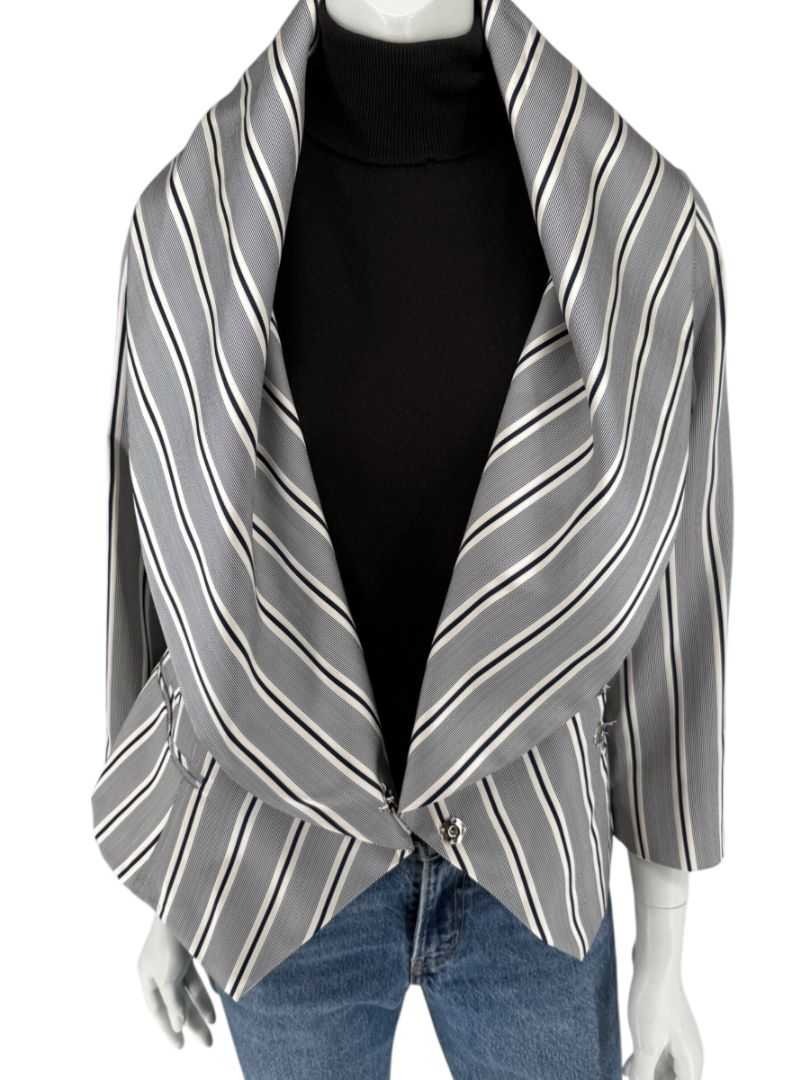 PAUW Amsterdam — Architectural Silk-Cotton Cropped Jacket - Size 4