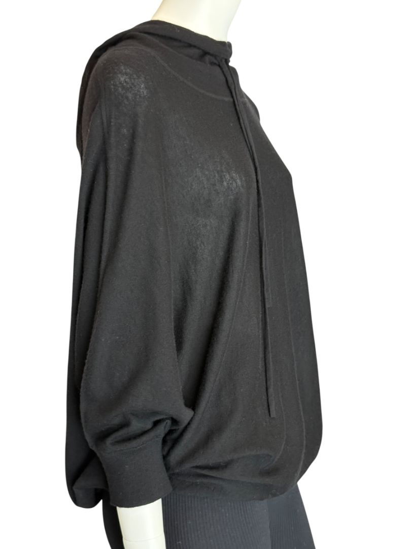 Donna Karan New York 100% Cashmere Black Hoodie – Size M