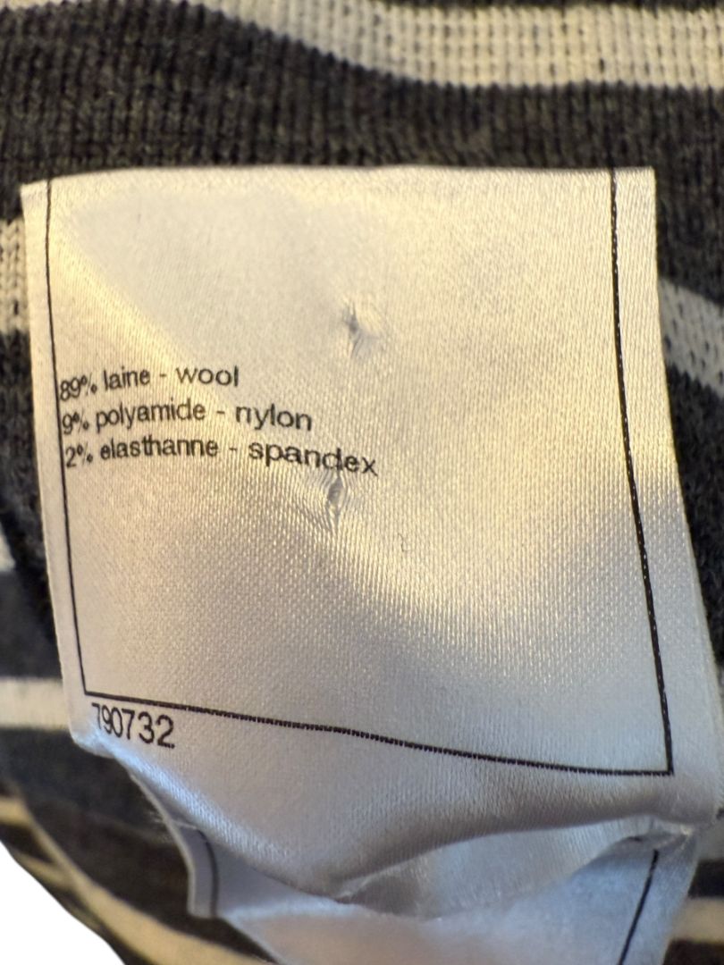 Chanel Reversible Striped Wool Long Cardigan Coat – Cruise 2010 “Venice” Collection – Size 44