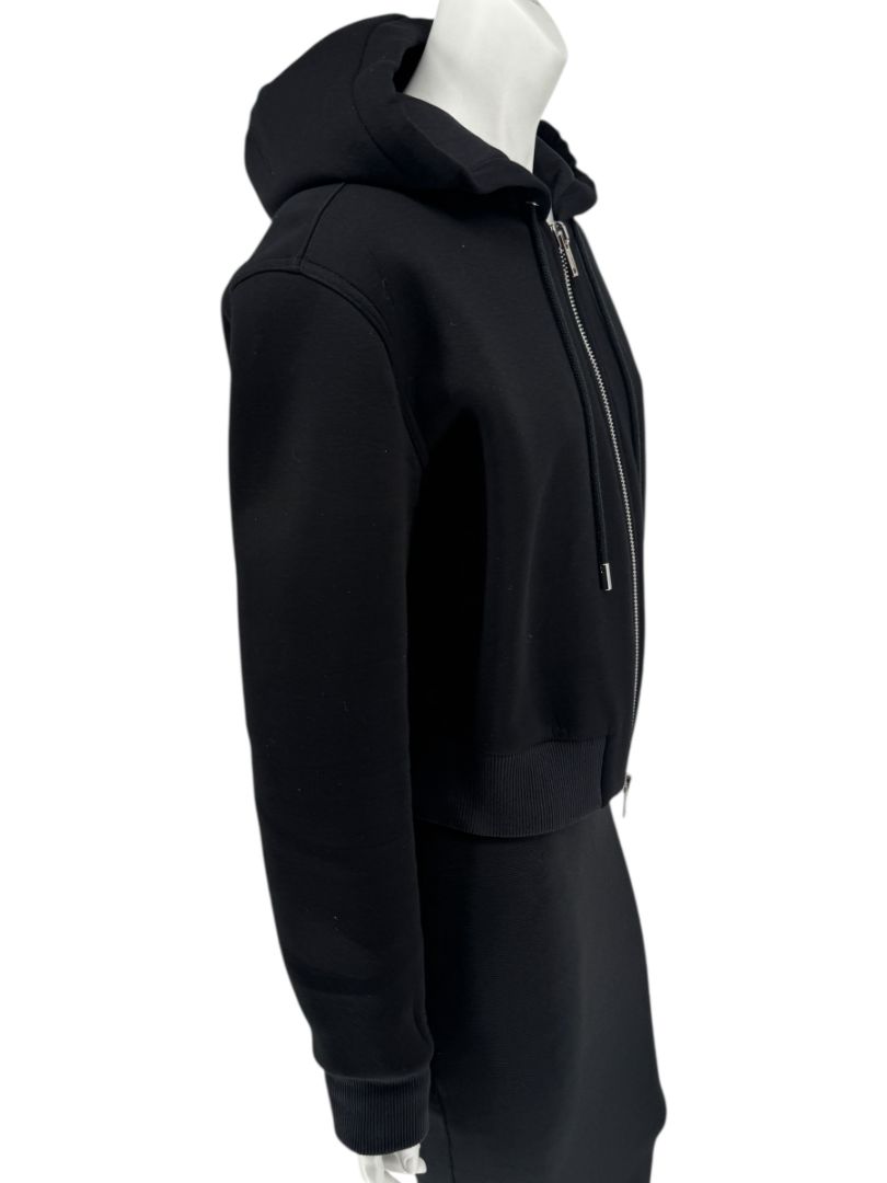 Givenchy Paris Black Cropped Zip Hoodie – Size M