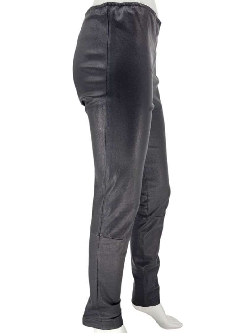 The Row Black Lambskin-Front Legging Pants – Size Large