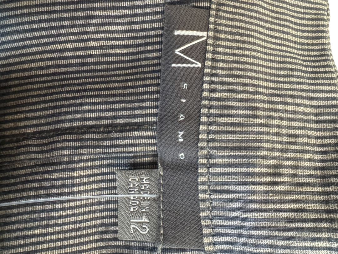 M. Siamo Women’s Striped Linen-Silk Blend Two-Piece Suit – Size 12