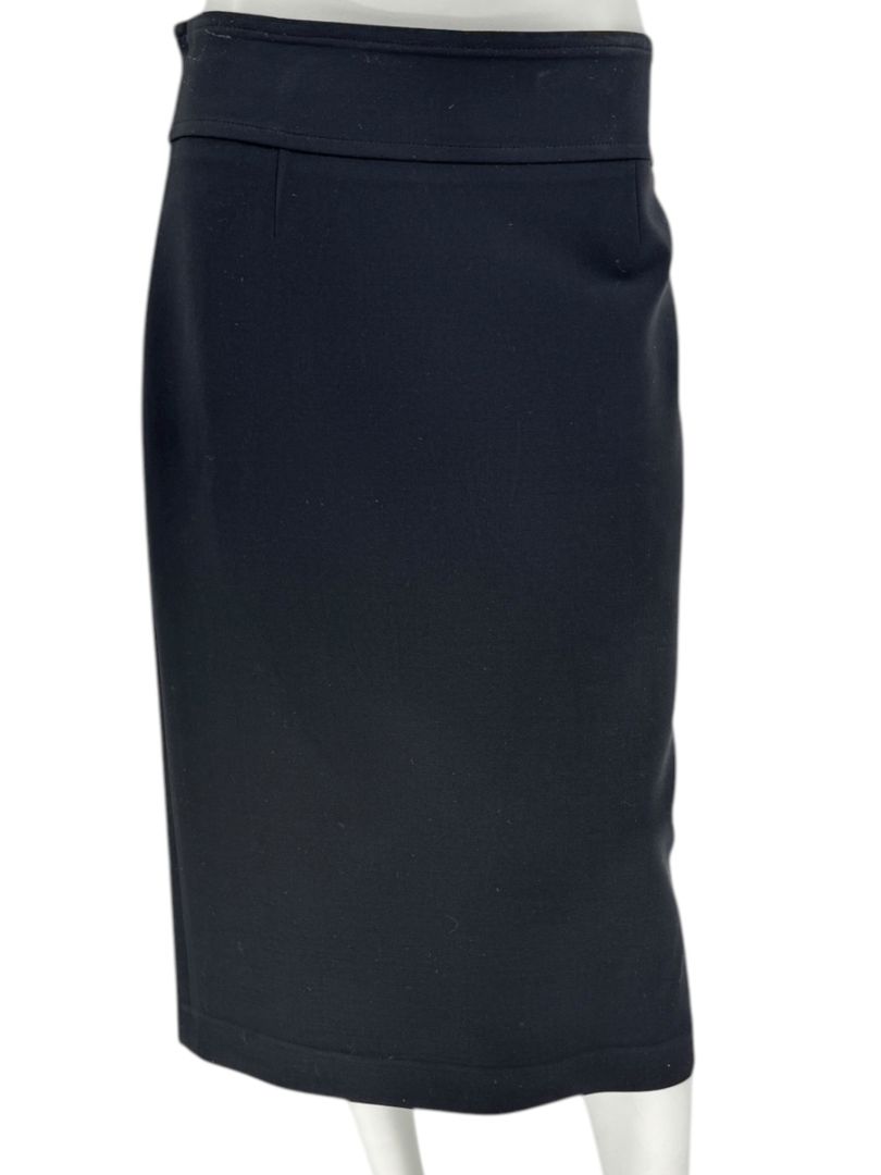 Michael Kors Black Wool-Blend Pencil Skirt – Size 14