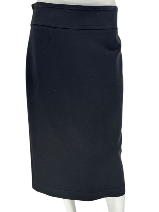 Michael Kors Black Wool-Blend Pencil Skirt – Size 14