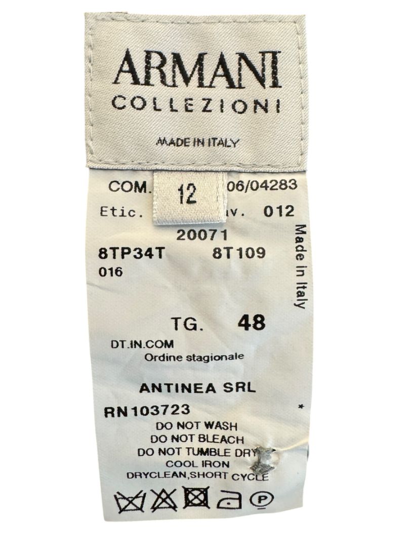 Armani Collezioni Gray Pinstripe Wide-Leg Trousers – Size 12