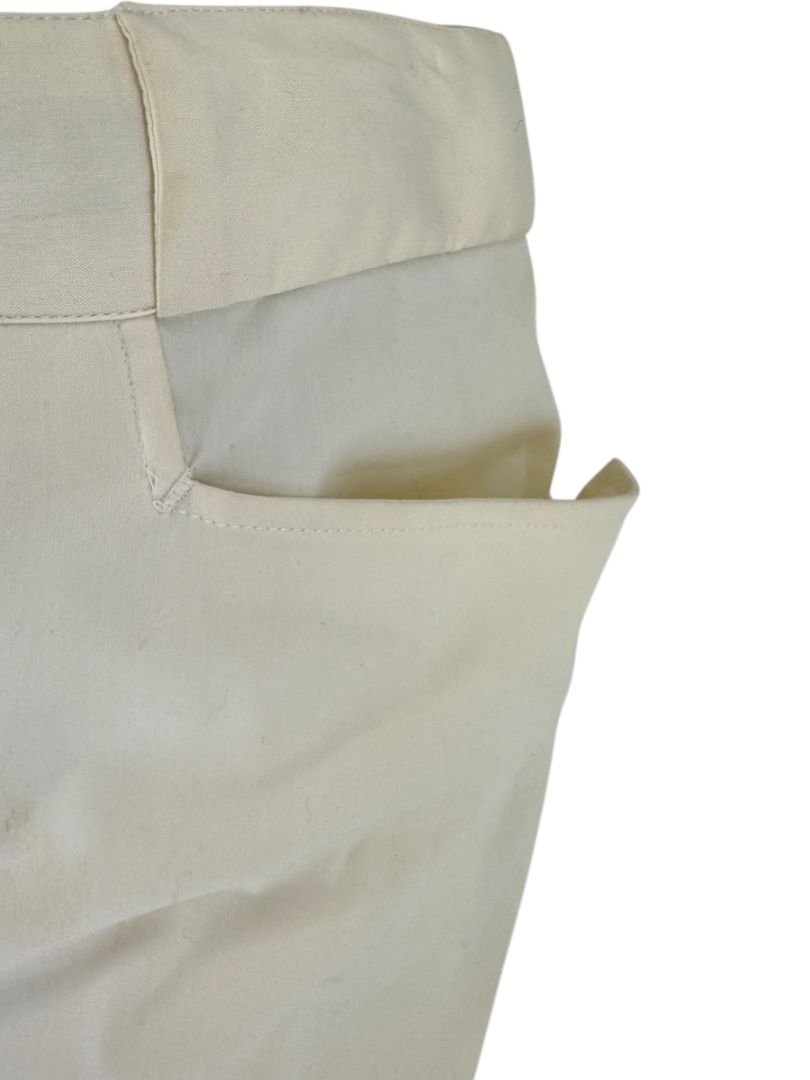 Chanel Ivory Cotton-Blend Tapered Trousers – Size FR 44