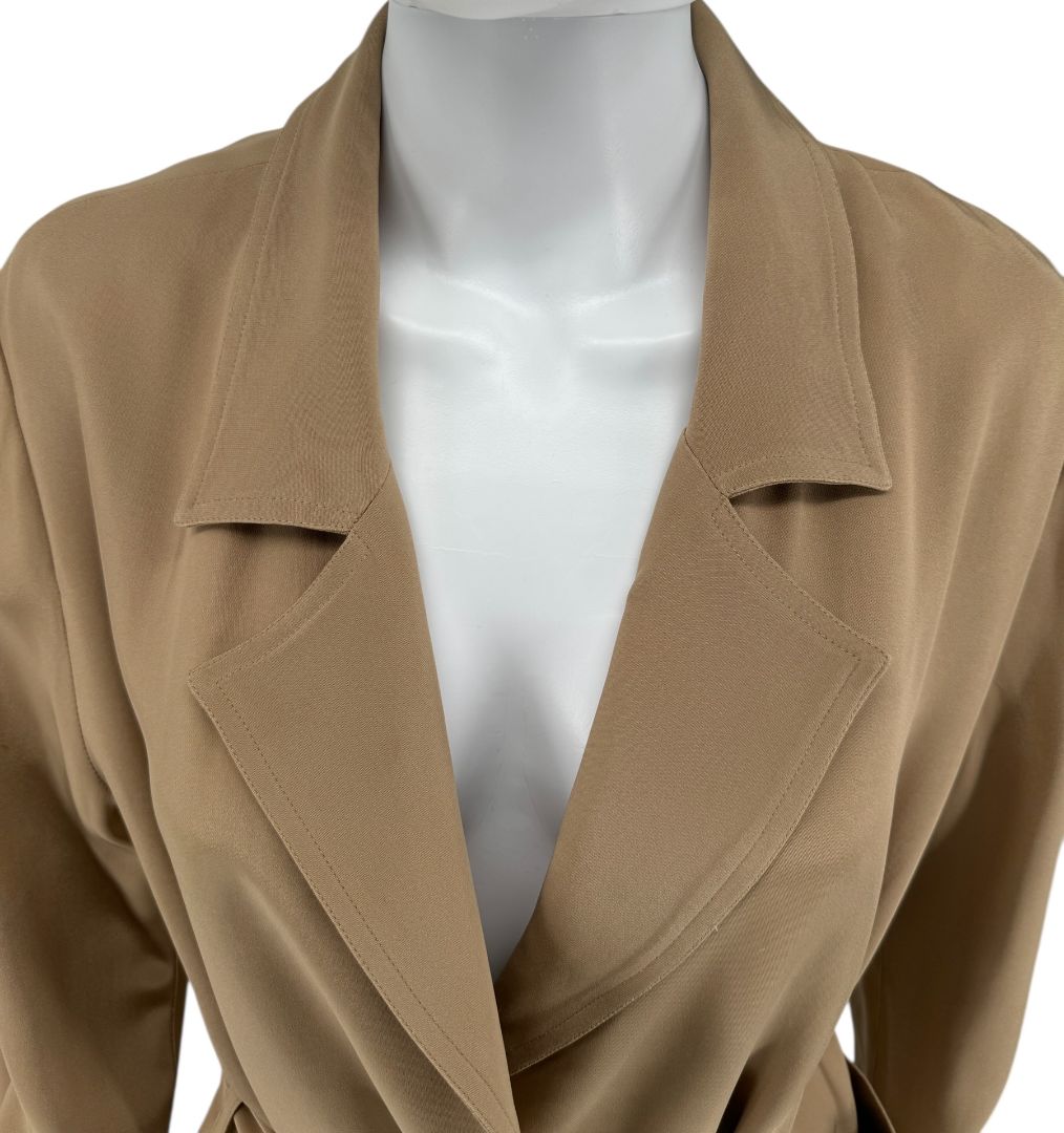 Kiton Camel Silk Belted Jacket – Size 44 (IT)