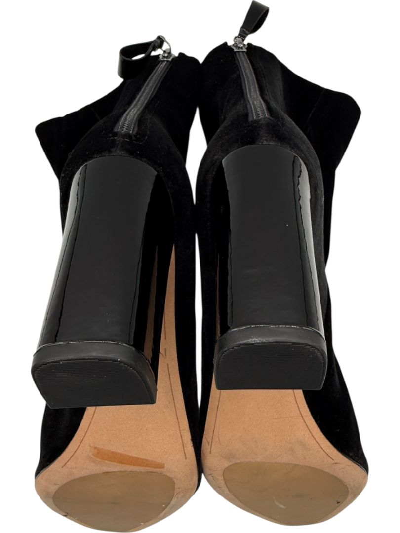 Alexandre Birman Black Velvet Booties – Size 39.5