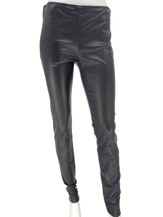 The Row Black Lambskin-Front Legging Pants – Size Large