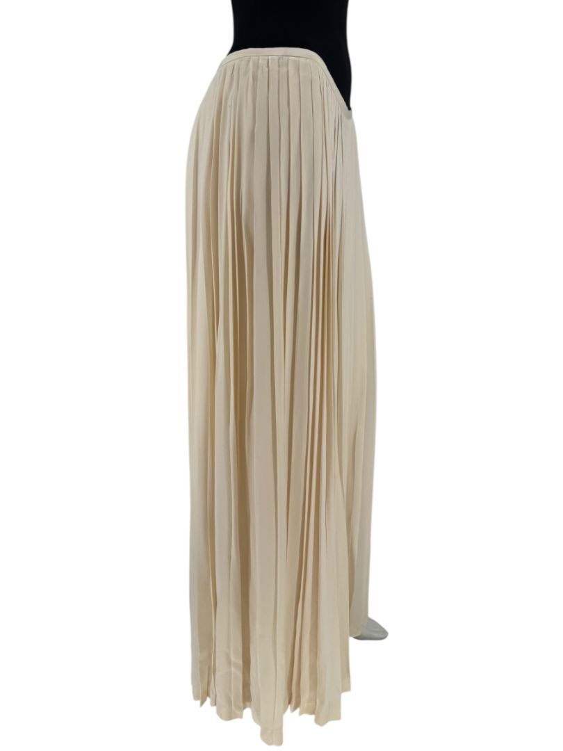 Ralph Lauren Collection Ivory Silk Pleated Palazzo Pants – Size 12