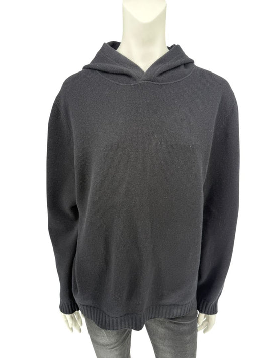 Brunello Cucinelli Black Wool & Cashmere Hoodie – Size M