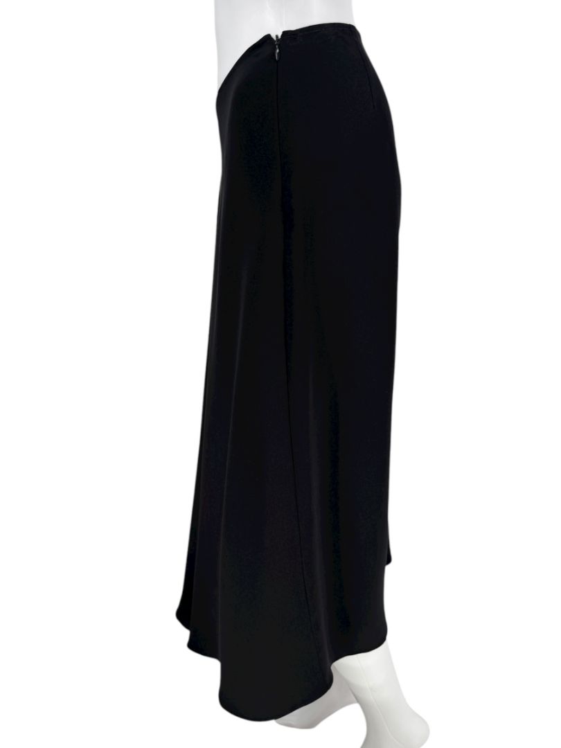 Peter Cohen Black Bias-Cut Maxi Skirt – Size Large