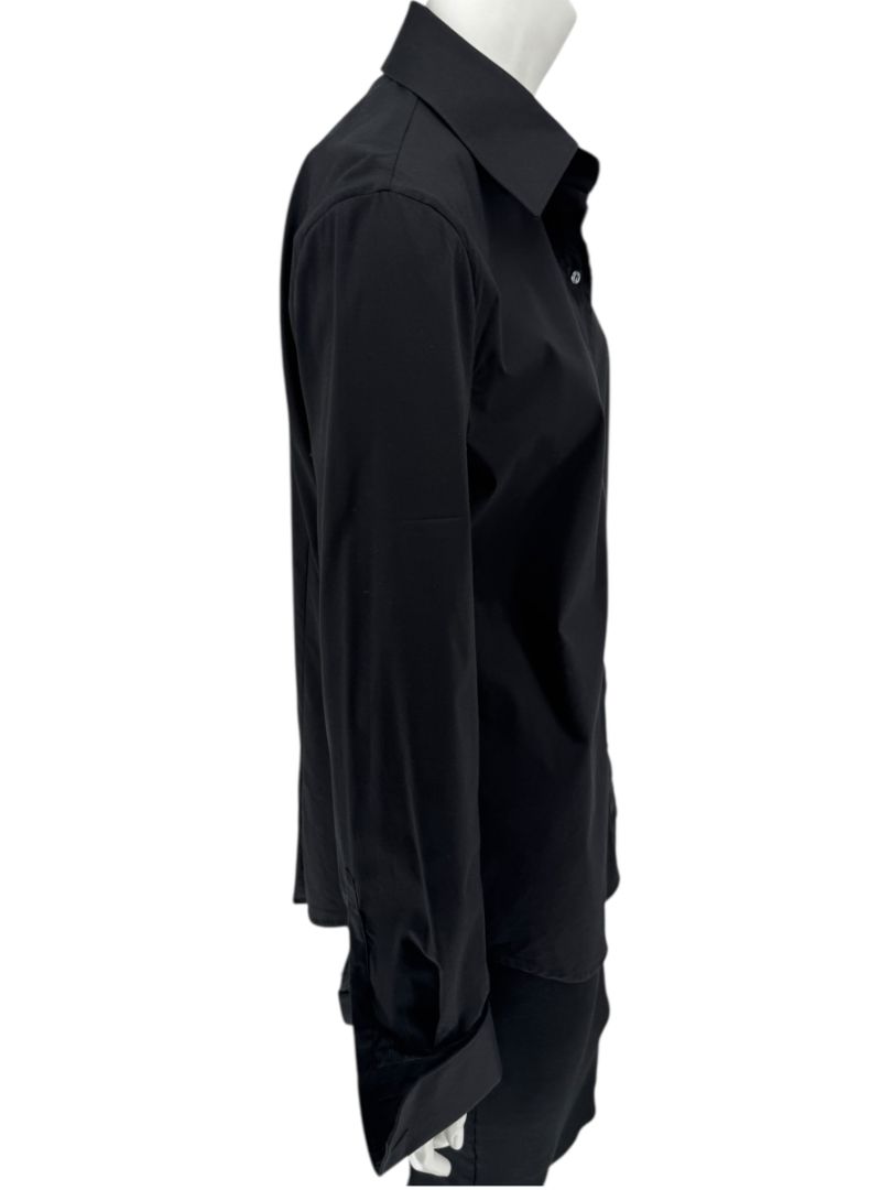 Neil Barrett Black Button-Front Stretch Shirt – Size M