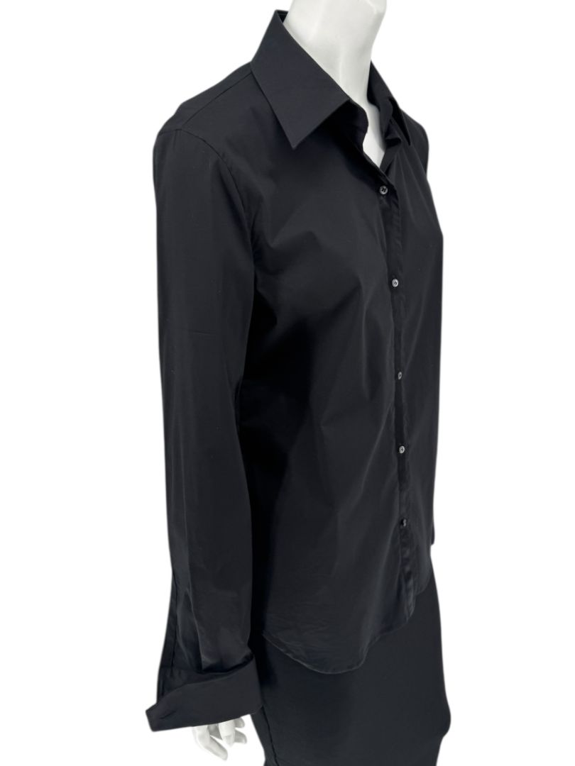 Neil Barrett Black Button-Front Stretch Shirt – Size M