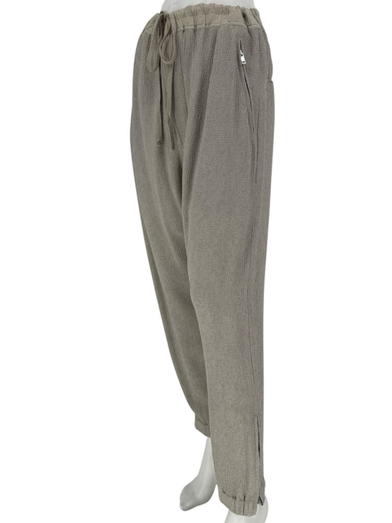 Rick Owens Taupe Draped Tank & Textured Jogger Set - Size IT 42 / US 6